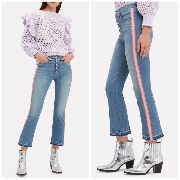 VERONICA BEARD CAROLYN 10” BABY CUT TUXEDO JEANS - Picture 8 of 8